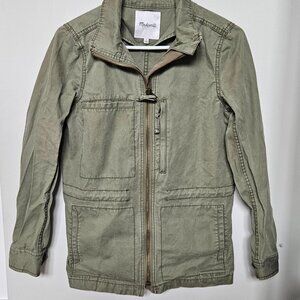 Madewell Women's Army Olive Green Military Utility Jacket Surplus Fleet Small